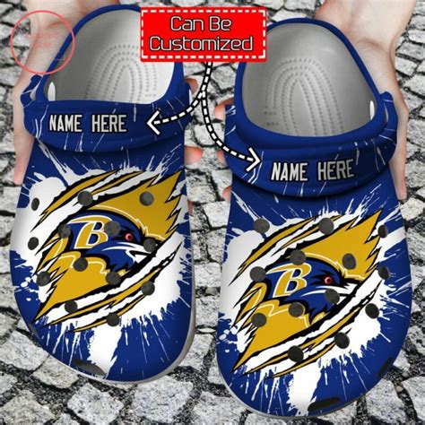 Personalized Baltimore Ravens Nfl Custom Crocs Crocband Clog