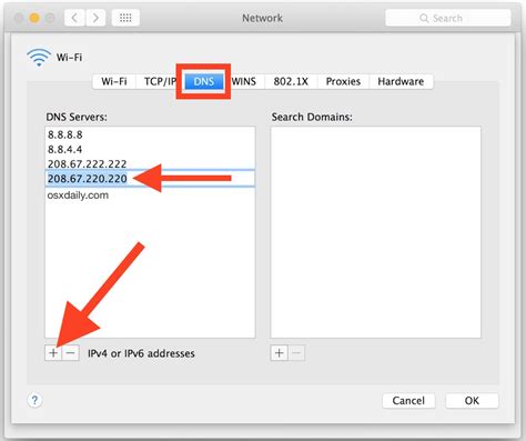 How To Change DNS Server Settings In Mac OS X