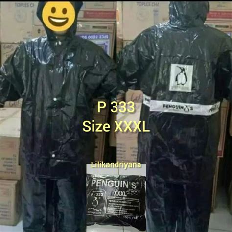 Jual Grosir Jas Hujan Jumbo Penguin Jaket Celana P333 SIZE XXXL XXL