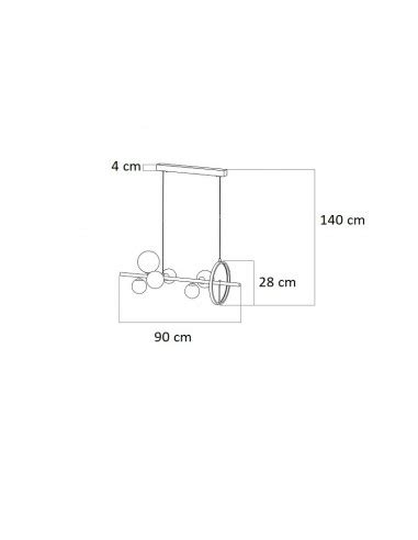 Flami lampa wisząca czarna ring LED 3000K 12W BL5435 Berella Light