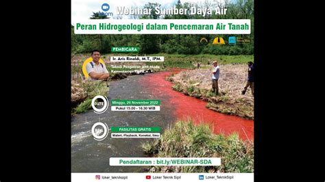 Ar Webinar Sumber Daya Air Peran Hidrogeologi Dalam Pencemaran Air