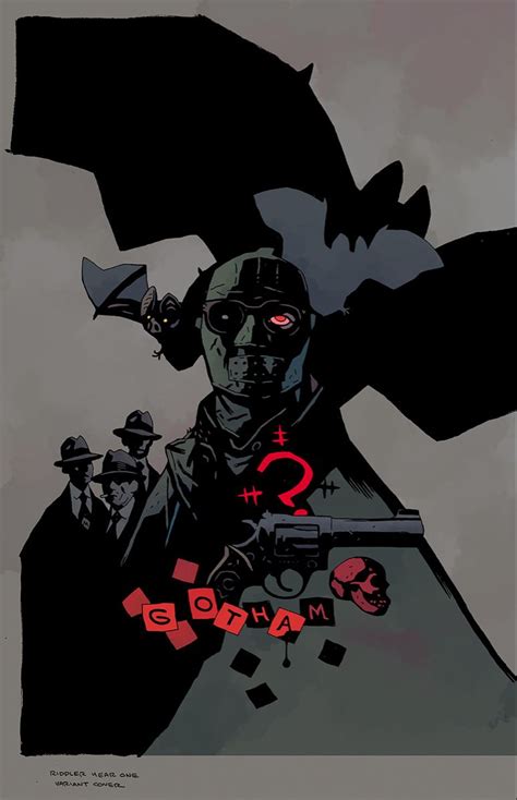 Riddler Year One 4 Textless Variant Cover By Mike Mignola Mike