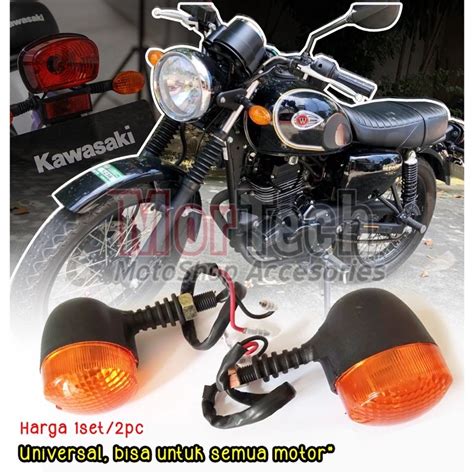 Jual Lampu Sen Tawon Mini Bulat Sein Klasik Classic Kawasaki KLX Trail