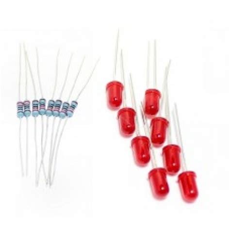 Super Bright 5mm Red Led With Metal Film Resistors