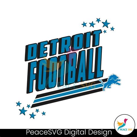 Retro Detroit Football Lions Logo SVG » PeaceSVG