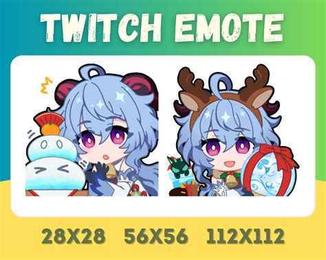 Genshin Impact Emotes Emote Pack Twitch Emotes Pack Anime Etsy México