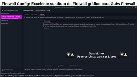 Firewall Config Excelente sustituto de Firewall gráfico para Gufw