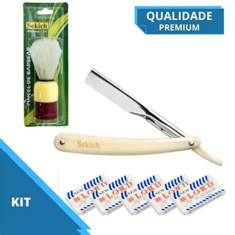 Kit De Barbear L Minas Navalha Pincel Para Barba Sekich