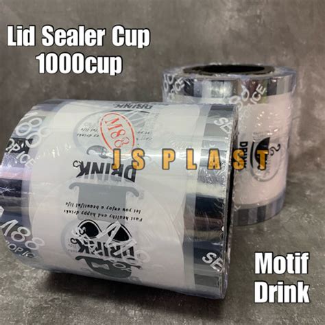 Jual Plastik Lid Sealer Cup Drink 1000cup Seal Cup Tutup Gelas