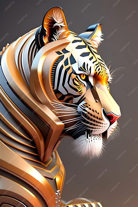 Premium Ai Image Of Futuristic Mechanical Tiger Abstract Tiger