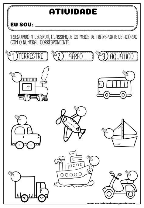 Atividades Sobre Evolução Dos Meios De Transporte 5 Ano BRUNIV