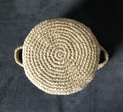 Handmade Crochet Jute Basket Natural And Eco Friendly