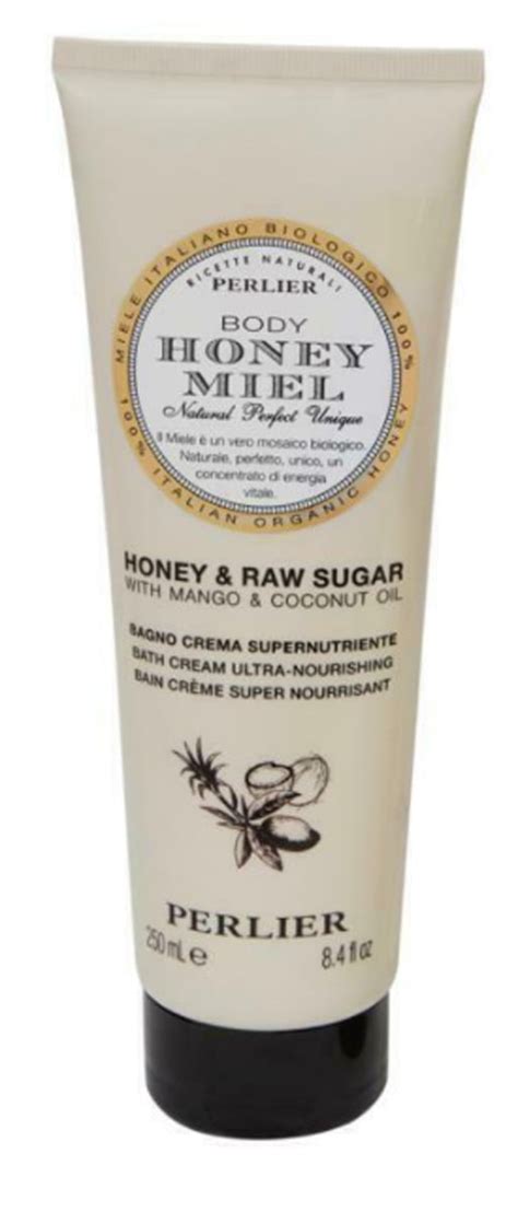 Perlier Honey Raw Sugar Bath Shower Cream With Mango And Coconut Oil