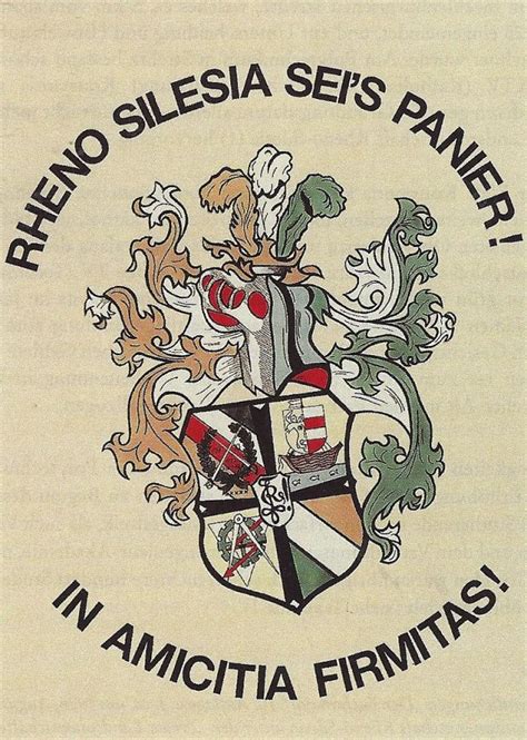 Wappen Von Corps Rheno Silesia Zu Wismar Coat Of Arms Crest Of Corps