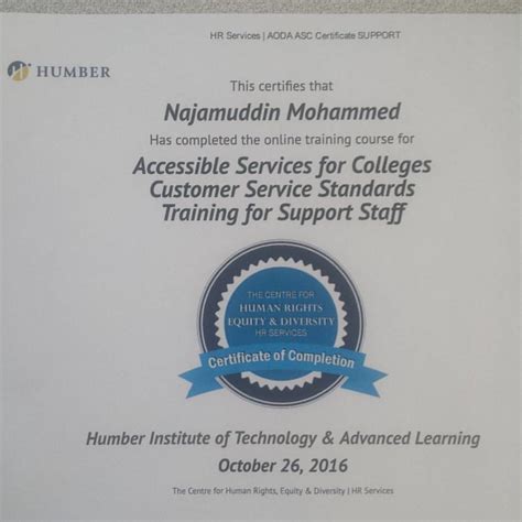 Aoda Training Certificate Najamuddin Mohammed Flickr