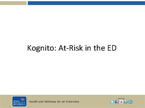 Kognito AtRisk in the ED azdhs gov Health