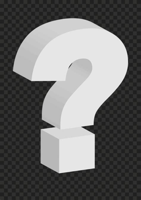 Question Mark 3D White Icon Transparent Background Citypng