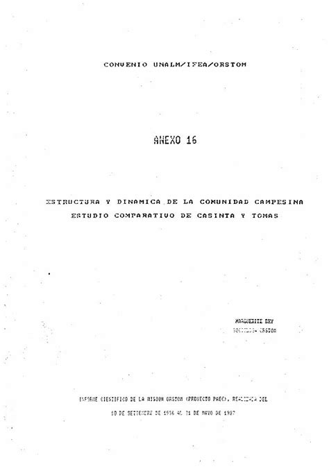 Pdf Anexo Estructura Y Dinamica De La Comunidad Campesina