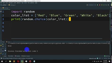 How To Randomly Select An Item From A List In Python Youtube