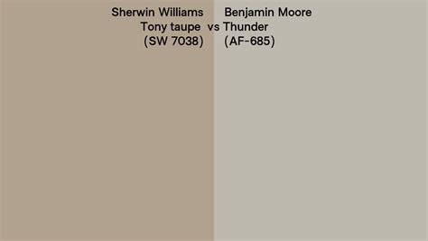 Sherwin Williams Tony Taupe Sw Vs Benjamin Moore Thunder Af