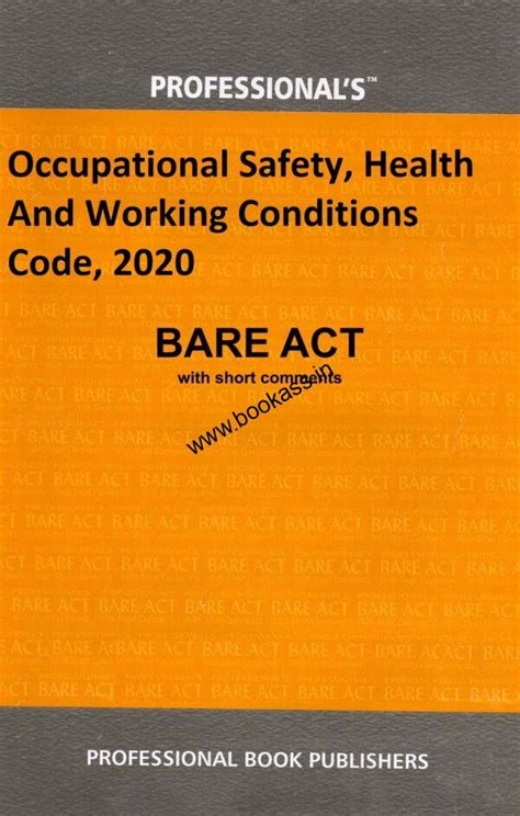 Occupational Safety Health And Working Conditions Code 2020 Professional Bare Act Bharatiyam