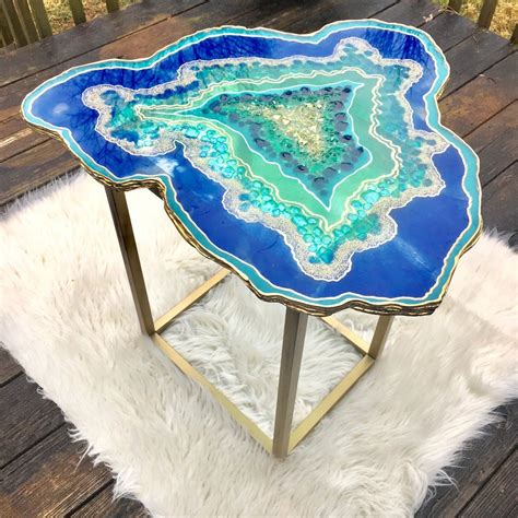 This Geode Table Is 24x22 Inches And The Base Is 12x15 Inches It Is