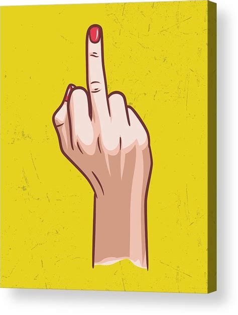 Middle Finger Print Funny Fuck Middle Finger Rude Finger Line Drawing Printable Wall Art No