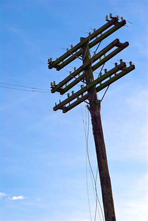 Palo Di Telegrafo O Del Telefono Immagine Stock Immagine Di Rete