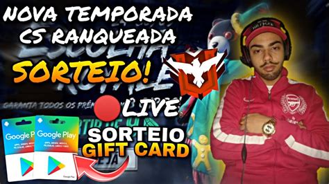 Free Fire Ao Vivo Sorteio Gift Card Sala Premiada X Dos Crias