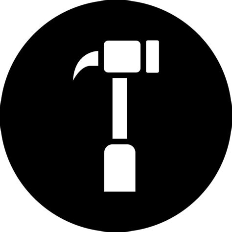 Black and White illustration of hammer icon. 24279090 Vector Art at ...