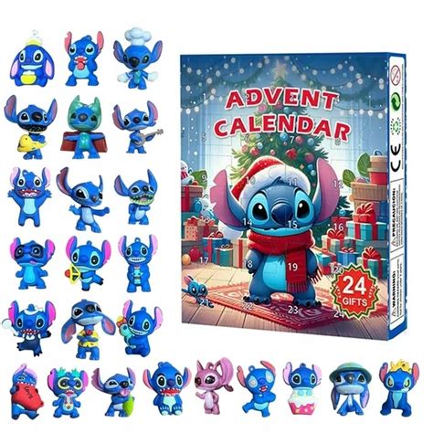 KALENDARZ ADWENTOWY ZABAWKA FIGUREK STITCH 24 SZTUK Prezent Na Urodziny