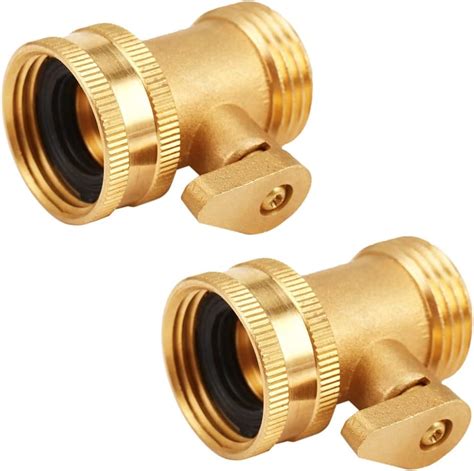 Amazon Uenede 2PCS Brass Garden Hose Shut Off Valve Heavy Duty 3 4