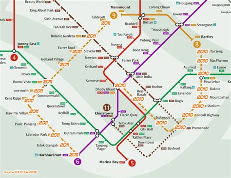 Circle line singapore - Singapore MRT/LRT System Map including future ...