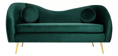 Sofá Salas Modernas Minimalistas Sillones Retro Lounge Color Verde