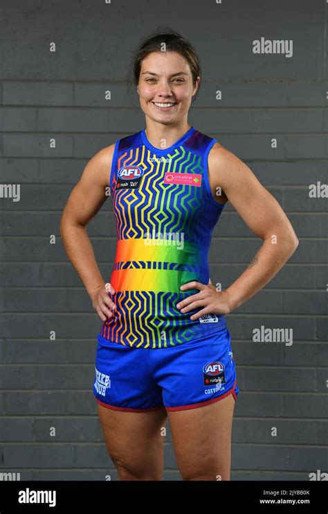 Western Bulldogs Ellie Blackburn Poses For A Photograph During A Joint