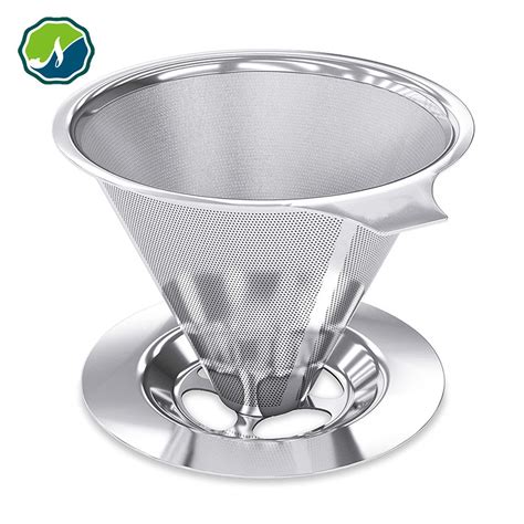 Stainless Steel Permanent Pour Over Coffee Dripper Reusable Cone