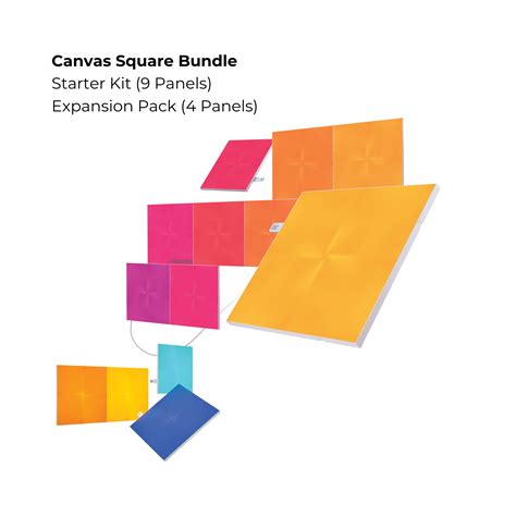 Nanoleaf Canvas Square Bundle Starter Kit 9 Panels Expansion Pack 4