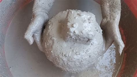 Asmr Dusty White Sand Cement Cakes Crumbling In Water Dry Dipping