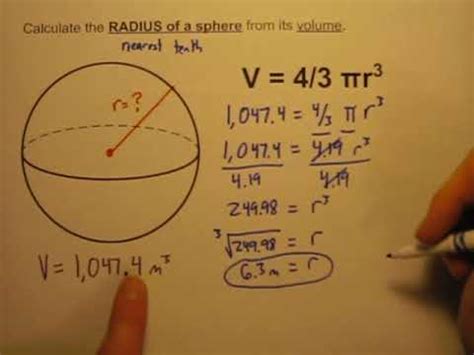 How To Calculate The Radius Of A Sphere