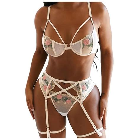 Mesdames lingerie sexy uniforme tentation porte jarretelles à trois