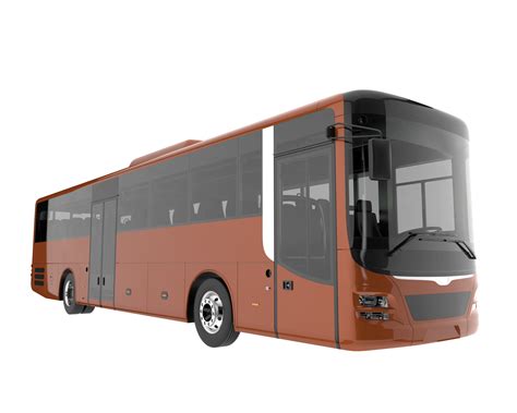 City bus isolated on transparent background. 3d rendering