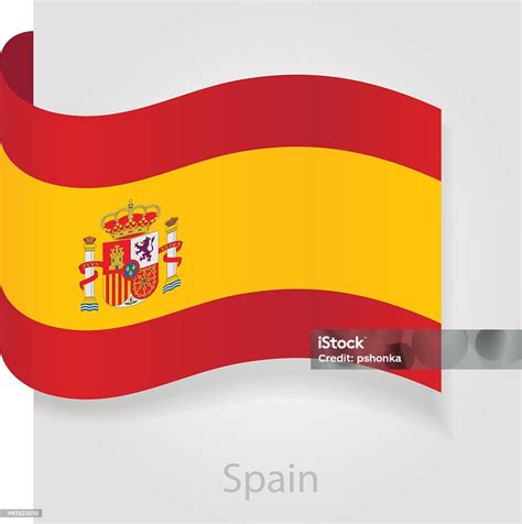 Ilustración De Bandera Española Ilustración Vectorial Y Más Vectores