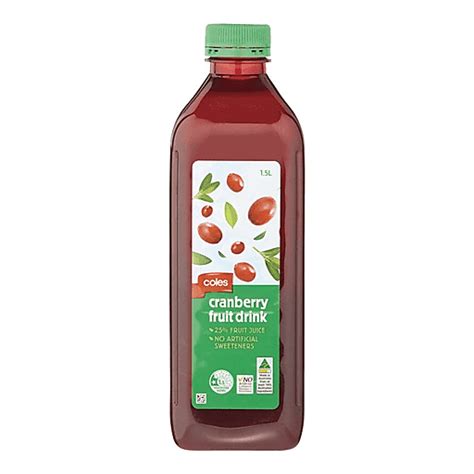 Coles Cranberry Fruit Drink 15l Juices Walter Mart