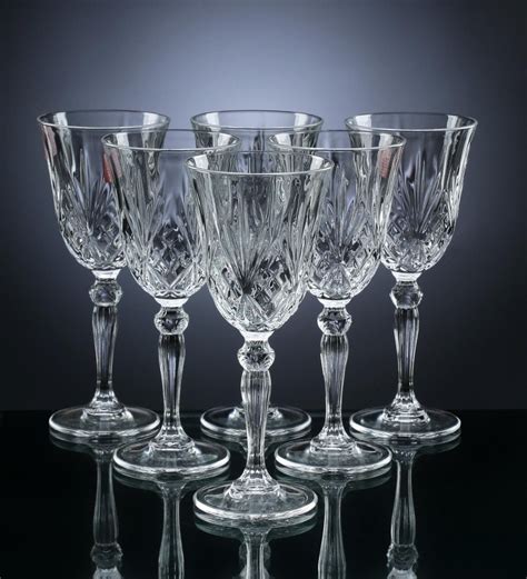 Buy Rcr Melodia Crystal Glass 340 Ml Wine Glasses Set Of 6 Online Wine Glasses Dining