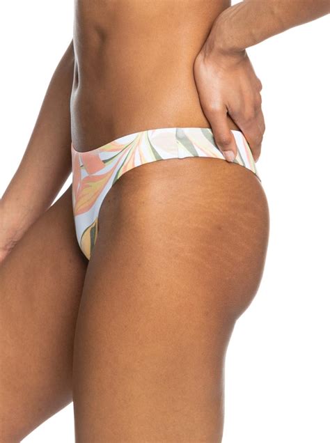 Roxy Bikinis Printed Beach Classics Mini Bikini Bottoms Bright White