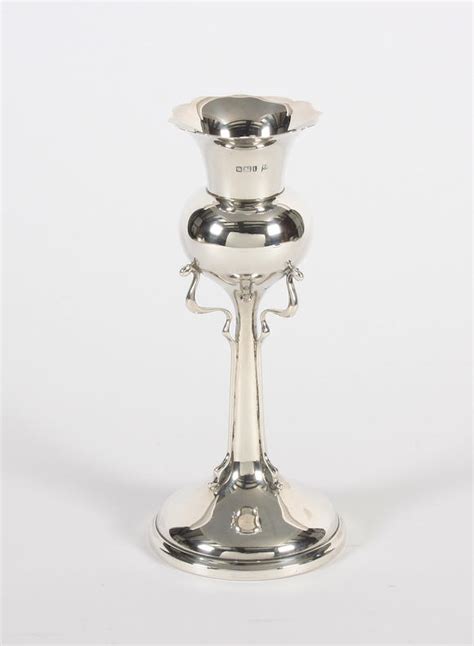 Bonhams An Edwardian Silver Art Nouveau Vase By Walker And Hall Sheffield 1903