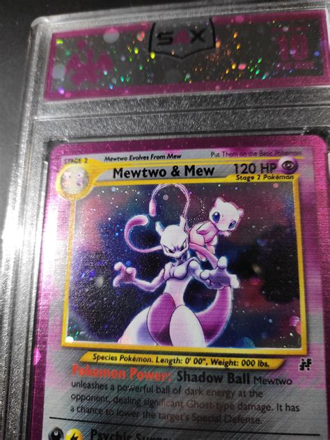 Pokemon Mewtwo & Mew Holo Slab Full Art Pokemon Custom Card - Etsy