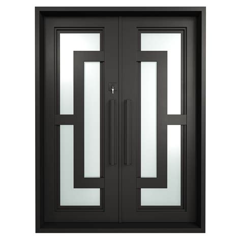 Oslo Square Top Double Entry Iron Door Universal Iron Doors