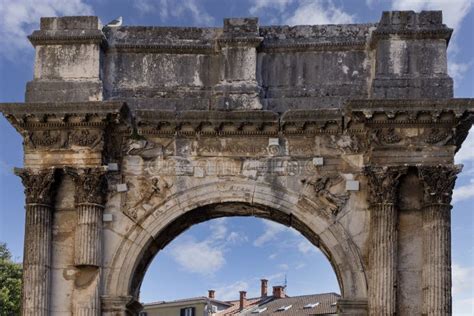 Arch Of The Sergii Ancient Roman Triumphal Arch Pula Croatia Istria