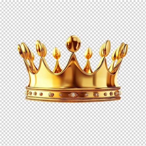 Premium Psd A Gold Crown With Gold Crown On A Transparent Background